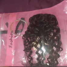 Cierre de encaje de onda de encaje profundo, cabello humano peruano Remy, cierre de encaje de Color Natural 4x4 con pelo de bebé libre/medio/tres partes