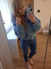 Short Coat Denim Jacket Elexs Korean Big-Fur-Collar Velvet Female Thick Student Winter