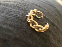 Anillo con forma de cadena chapado en oro, 7mm de ancho, Vintage, gótico, grueso, Midi, joyas antiguas, accesorio