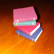 4 unidades/juego de Mini Libros en miniatura para casa de muñecas, accesorios para muebles, 1/12