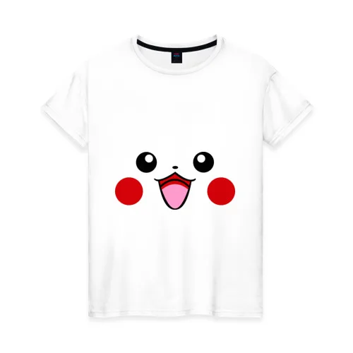 Women's T-shirt cotton happy Pikachu | Женская одежда