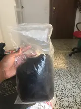 Extensión de cabello sintético con cola de caballo, cabello liso rizado de 16 pulgadas con dos peines de plástico con cordón, color negro Natural