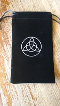 Bolsa de almacenamiento de Tarot de terciopelo de 13x18CM, bolsa con cordones para bordar cartas y juegos de mesa, recipiente para tarjetas