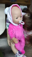 Monos y zapatos cálidos de 17 pulgadas y 43cm para bebé, ropa de muñeca para recién nacido, traje para bebé, Festival de regalo de cumpleaños