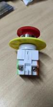 Interruptor de botón de parada de emergencia, equipo de elevación, bloqueo automático, tapa roja tipo seta 1NO 1NC DPST, CA 660V 10A