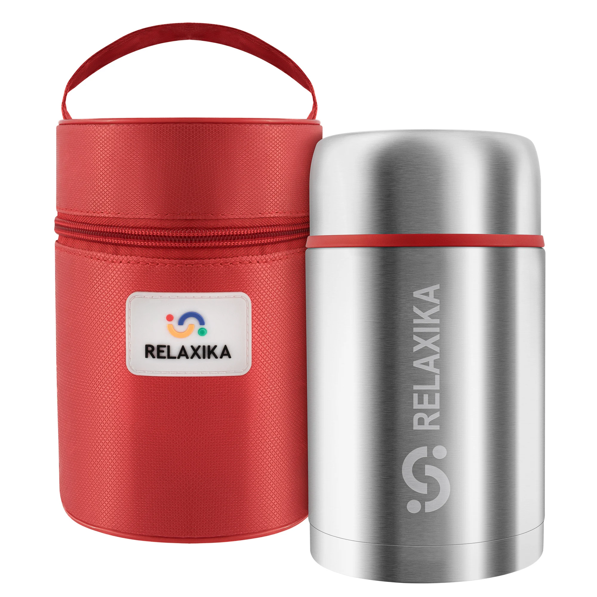 Термос для еды Relaxika 301 (0 7 литра) в чехле стальной (R301.700.1P) | Дом и сад