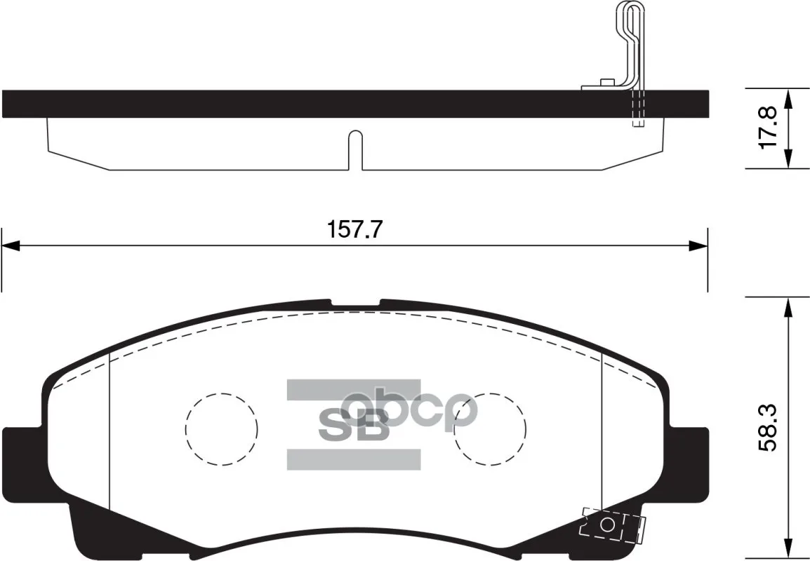 Колодки Тормозные Передние Sangsin Brake Sp1470 Sangsin brake арт. SP1470