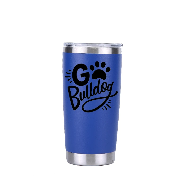 Go Bulldogs 30oz тумблер дорожная Автомобильная кружка с двойными стенками Изолированная вакуумная фляжка термос из нержавеющей стали термос для воды, кофе чашка
