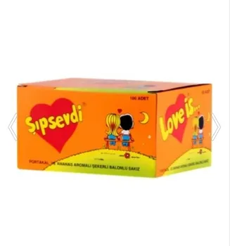 

LOVE IS BUBBLE CHEWING GUM Orange And Pineapple VALENTINE GIFT COMICS best 100 x