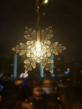 Led-String-Lights Christmas-Snowflakes Holiday Party Waterproof Connectable Wave