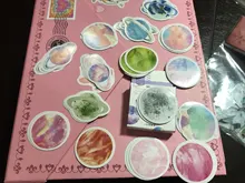 45 unids/pack divertido planeta cuarderno de recortes con pegatinas decorativas palo etiqueta diario papelería álbum diario pegatinas