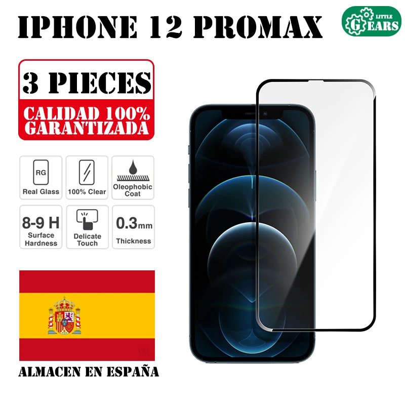 Набор для IPhone 12 Pro Max 6 7 дюйма 3 шт. Защитная пленка экрана из закаленного стекла