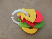Mordedor de goma suave estilo fruta para bebé, juguete para recién nacido, mordedor de silicona de grado alimenticio, cama de entrenamiento infantil, juguete para morder para chico