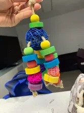 Parrot Toy Swing-Rope Hanging-Ornaments Bird Chew Chew-Toy Wood Plastic Climb Funny Biting