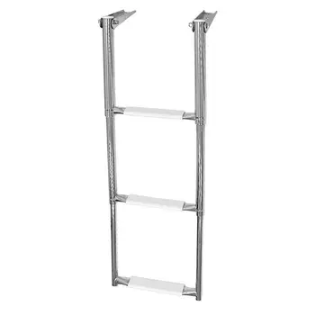

Telescopic ladder/folding 3 steps, White steps