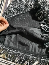 Lady Skirt Tassel Hip-Skater Vintage Plaid High-Waist Women Package Wool SK5583 In-A-Cage