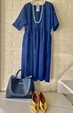 Autumn Dress Party-Pleated VONDA Women Spring Bohemian Vintage Plus-Size Vestidos 3/4-Sleeve