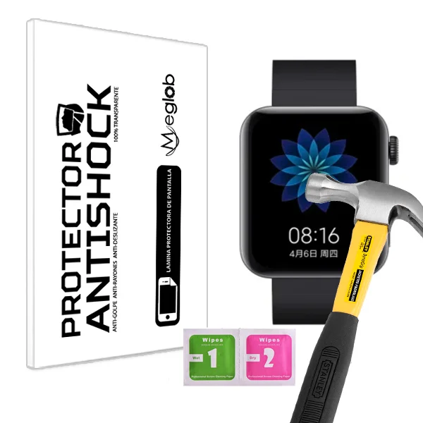 Protector de Pantalla Anti-choque Anti-Golpe Anti-arañazos Compatible con Xiaomi Mi reloj Lite