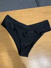 Braga de Bikini negra para mujer, parte inferior de baño Sexy de cintura baja