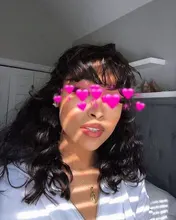 FEELME-pelucas de cabello humano con flequillo para mujeres negras, cabello Natural brasileño ondulado, con flequillo, Remy, pelucas con flequillo