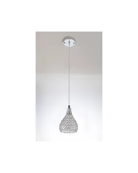 

Ceiling lamp. Pendant. LIGHT BULB E27 60W. METAL AND CRYSTAL. CHROME COLOR. Ref. 8015-1
