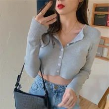 Aliexpress - 2021 Korean Style O-neck Cardigan Short Knitted Sweaters Women Thin Cardigan Sleeve Sun Protection Crop Top Ropa Mujer Hot Sales
