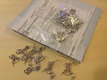 30 Uds. De dijes de pájaro mágico, 23x17mm, colgantes de Color plata antigua, fabricación artesanal, búsqueda de joyería tibetana hecha a mano