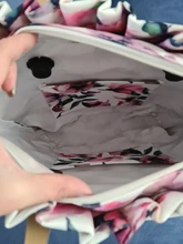 Forro Floral con estampado de colores, bolsillo interior con cremallera para Mini bolsa clásica, inserto con revestimiento interior impermeable para bolsa O