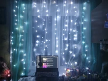 Light Led Curtain-String Window-Decor Christmas Garland Patio Xmas Party 220V EU AIFENG