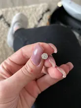 CANNER-pendientes de circonia de cristal para mujer, aretes pequeños de círculo redondo de Plata de Ley 925, joyería para mujer, aretes