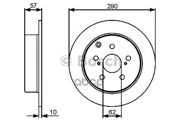 Диск Тормозной Toyota: Corolla Verso 04- Bosch арт. 0986479448