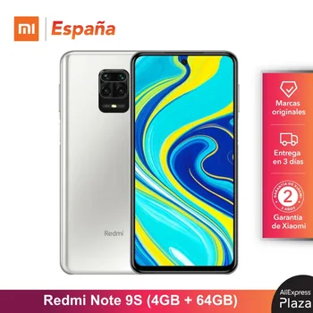 

Xiaomi Redmi Note 9S (64GB ROM, 4GB RAM, Snapdragon™ 720G, Android, Nuevo, Libre) [Versión Global para España] note9s