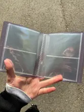 64 tarjetas de capacidad Mini titular carpetas álbumes con bling funda transparente para 6*6*9cm juegos tarjeta multifunción manga titular