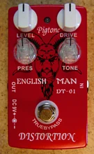 Pigtone-Pedal PP-24 efecto de distorsión clásica, accesorios para guitarra eléctrica, efectos de pedales, Bypass Real