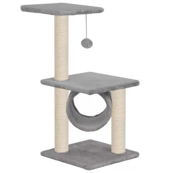 

Cat Tree with Sisal Scratching Posts 65 cm Grey