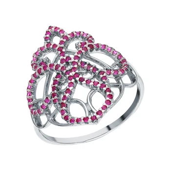 

Silver ring with cubic zirconia sunlight sample 925