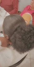 8 pulgadas Afro corto Puff moño de pelo sintético Chignon pelo para las mujeres de cola de caballo rizado peinado Clip de extensiones de cabello