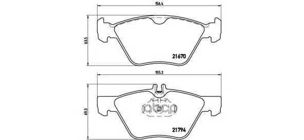 P50026_=Tar1050=601 00=571876b!Колодки Дисковые П Mb W210 2.0t-3.2/2.5td/2.7cdi 96-02 Brembo P50026 Brembo арт. P50026