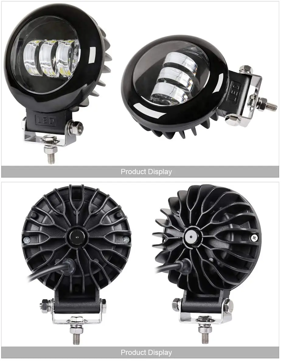 2PCS Round Off Road Driving Lights 30W CREE LED