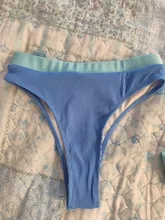 Riseado-Conjunto de Bikinis con aumento para mujer, bañador Sexy de cintura alta, traje de baño de retales, trajes de baño acanalados, ropa de playa para verano 2021