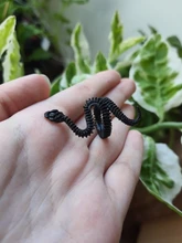 Anillo de serpiente gótico para hombre y Mujer, joyería de fiesta ajustable, góticas, color negro, exageradas, regalo