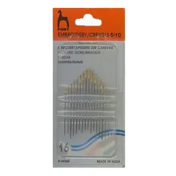 

04562 embroidery needles No. 5-10 (16 PCs) Pony