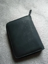 Monedero de cuero para damas, billetera con Clip para billetes, tarjetero