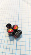 HAUSNN 4 unids/pack accesorios de coche para VW Audi Benz BMW Logotipo de bandera de Alemania etiqueta rueda de neumático válvula gorras madre cubre de estilo
