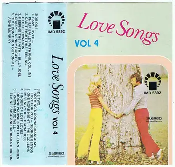 

Love Songs Vol. 4. Cassette. Rare