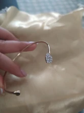 Pulsera ajustable con doble lazo de corazón para Mujer, brazalete con apertura de cristal, joyería, 7g, 2020