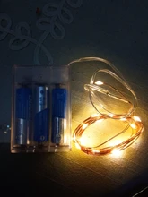 Led-Strip Garland Battery-Operated Party-Decoration Fairy Silver Christmas Wedding Copper