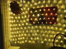 Light Curtain Led-Net Fairy-String Mesh Garden-Decoration Garland Outdoor Christmas-3x2m