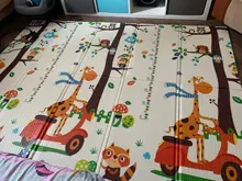 Miamumi-alfombra de espuma para gimnasio de actividades de bebé, tapete para niños, alfombra térmica plegable, alfombra para gatear, juguete para niños para el desarrollo de letras y animales