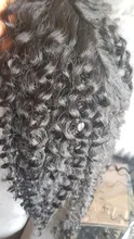 Mágico Pelo Rizado Afro tejido de pelo sintético 16-20 pulgadas 7 unids/lote mechones con cierre encaje africano extensores de cabello para mujer